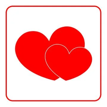 Red Heart icon Stock Illustration
