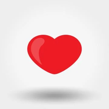 Red Heart. Icon Stock Illustration