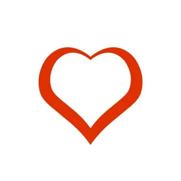Red heart. icon. vector design Stock Illustration