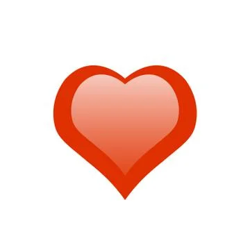 Red heart. icon. vector design Stock Illustration