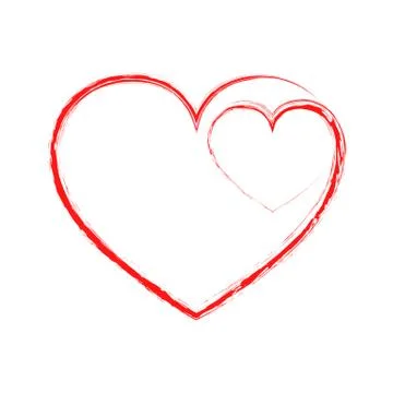 Red heart icon. Vector illustration. Stock Illustration