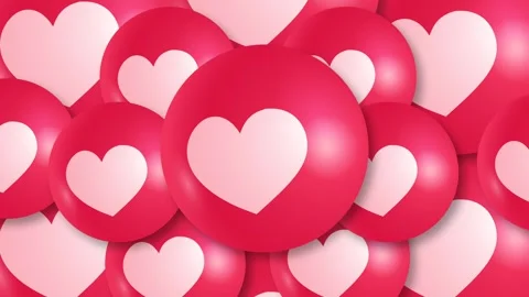 Red Heart Icons Loop Background for Child Health Day Concept. Stock Footage 344365935