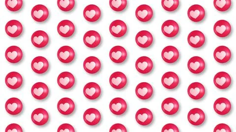 Red heart icons pattern background for child health day celebration and lov.. Stock Illustration