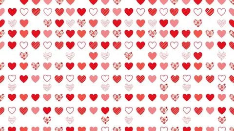 Red heart icons pattern design 스톡 일러스트