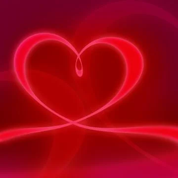 Red heart Illustrazione stock