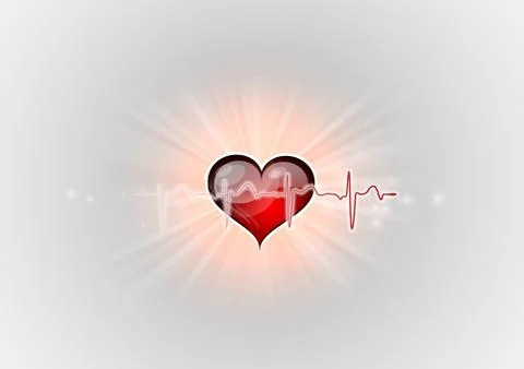 Red heart Illustrazione stock