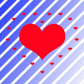 Red heart Illustrazione stock