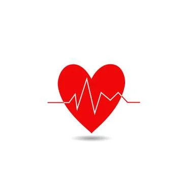 Red heart illustration Illustrazione stock