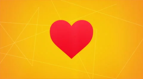 Red Heart inside a rounded sliced shell Stock Footage 58397663