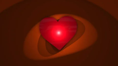Red Heart inside a tunnel Stock Footage 58591506