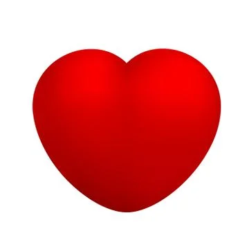 Red heart isolated Stock Illustration