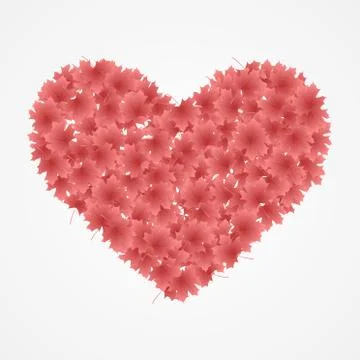 Red heart isolated on white Background. Vector Illustration Stock Illustration