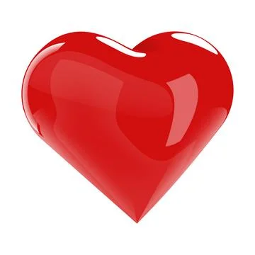 Red heart isolated on white, vector illustration Stock Illustration