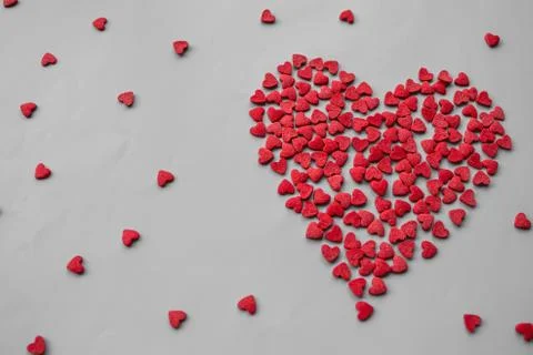 Red heart on a light background. Stock Photos