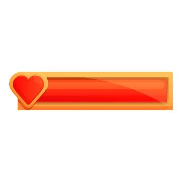 Red heart loading icon, cartoon style Stock Illustration