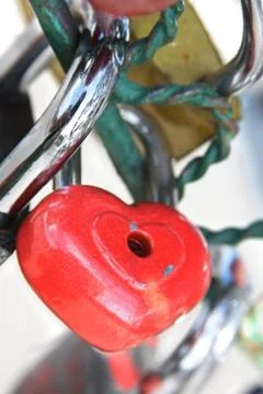 Red heart lock Stock Photos