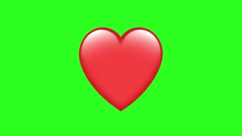 Red Heart Loop  Love &amp; Valentine's Day Concept on Green Screen Stock Footage 301157351