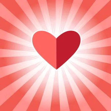 Red heart for lovers Stock Illustration