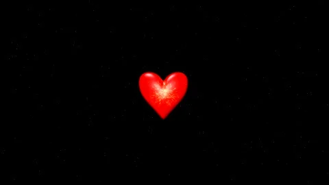 Red heart motion graphics with night background Stock Footage 145123225