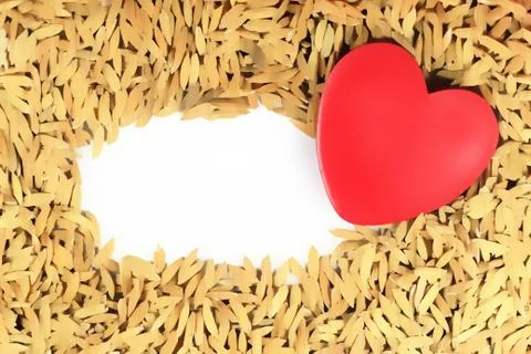 Red Heart with paddy background Illustrazione stock