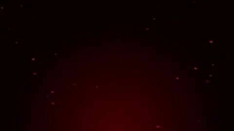 Red heart particles floating on dark gradient background create romantic ci.. Video stock 342153162