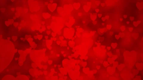 Red heart particles on a red background Stock Footage 170025898