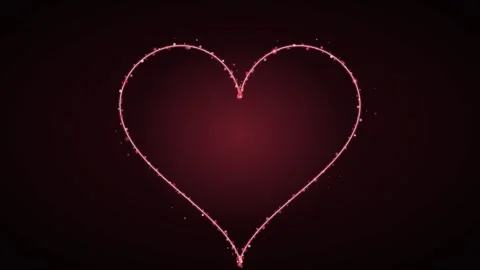 Red Heart Particles Valentine Background Loop Stock Footage 342629914