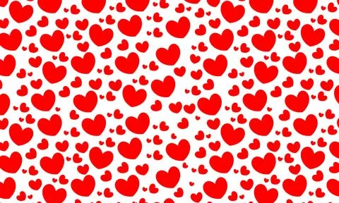 Red Heart Pattern Background For Valentine And Love Celebration Themes Stock Illustration