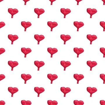 Red heart pattern celebrating love and romance Stock Illustration