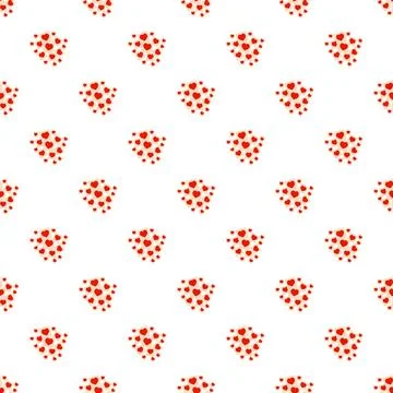 Red heart pattern forming larger heart shapes seamless background 스톡 일러스트