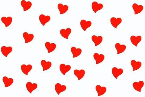 Red heart pattern isolated on white background. symbol of lover Valentine day Stockfoto's