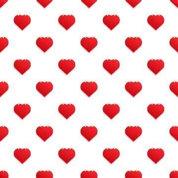Red heart pattern love romance background valentine's day Stock Illustration