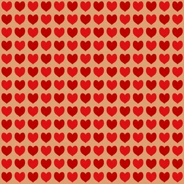 Red heart pattern on soft red background Stock Illustration