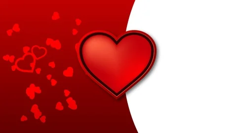 The red heart pulses into rhythm Stock Footage 106205070