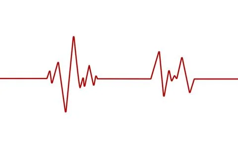 Red heart rhythm chart during training Stock Illustration