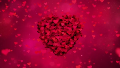 Red heart romantic background Stock Footage 229405193