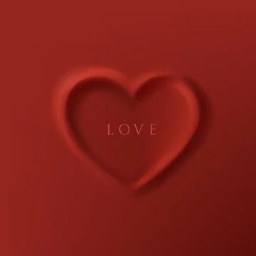 Red heart shape background. Elements for Valentine's Day Stock Illustration