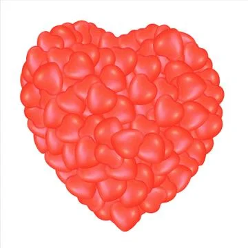 Red heart shape - illustration Stock Illustration