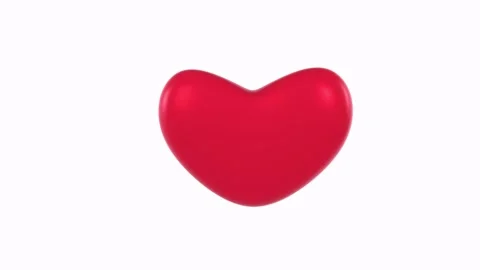 Red heart shape isolated on white background Stock-Footage 304211609