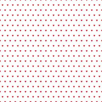 Red heart shape seamless pattern vector illustration. Illustrazione stock