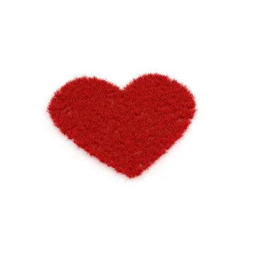 Red heart shape on white Stock Illustration