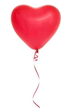 Red heart shaped balloon. Stock Photos