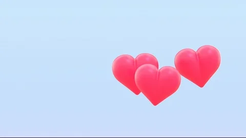 Red heart shaped balloons. Stock Footage 126052945