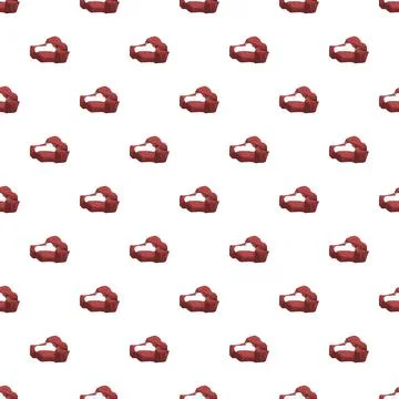 Red heart shaped candies pattern on white background Stock Illustration
