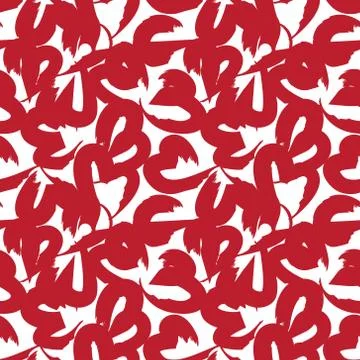 Red Heart shaped Seamless Pattern Background 스톡 일러스트