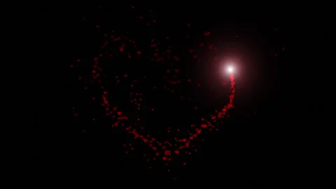 Red heart sign drawing light loop animation Vídeos de archivo 337733837