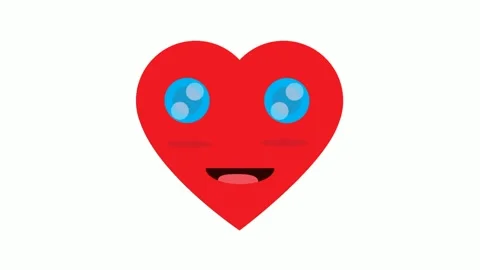 Red heart smiling Stock-Footage 230558063