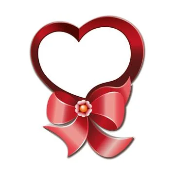 Red heart tag Stock Illustration