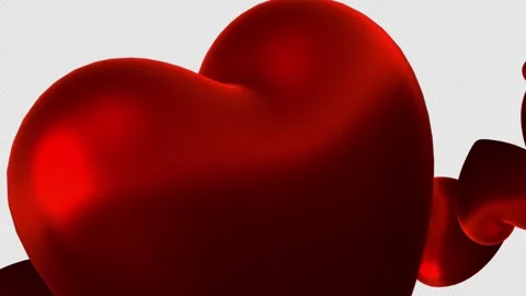 Red Heart Transition Animation. 4 Items. 4K. Alpha Channel. Drag and Drop. Stock Footage 259702169