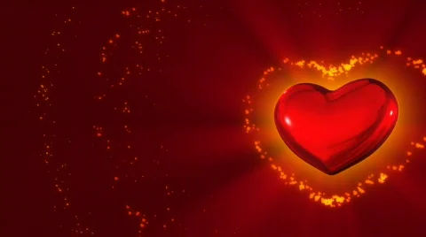 Red Heart of Valentine`s Day Stock Footage